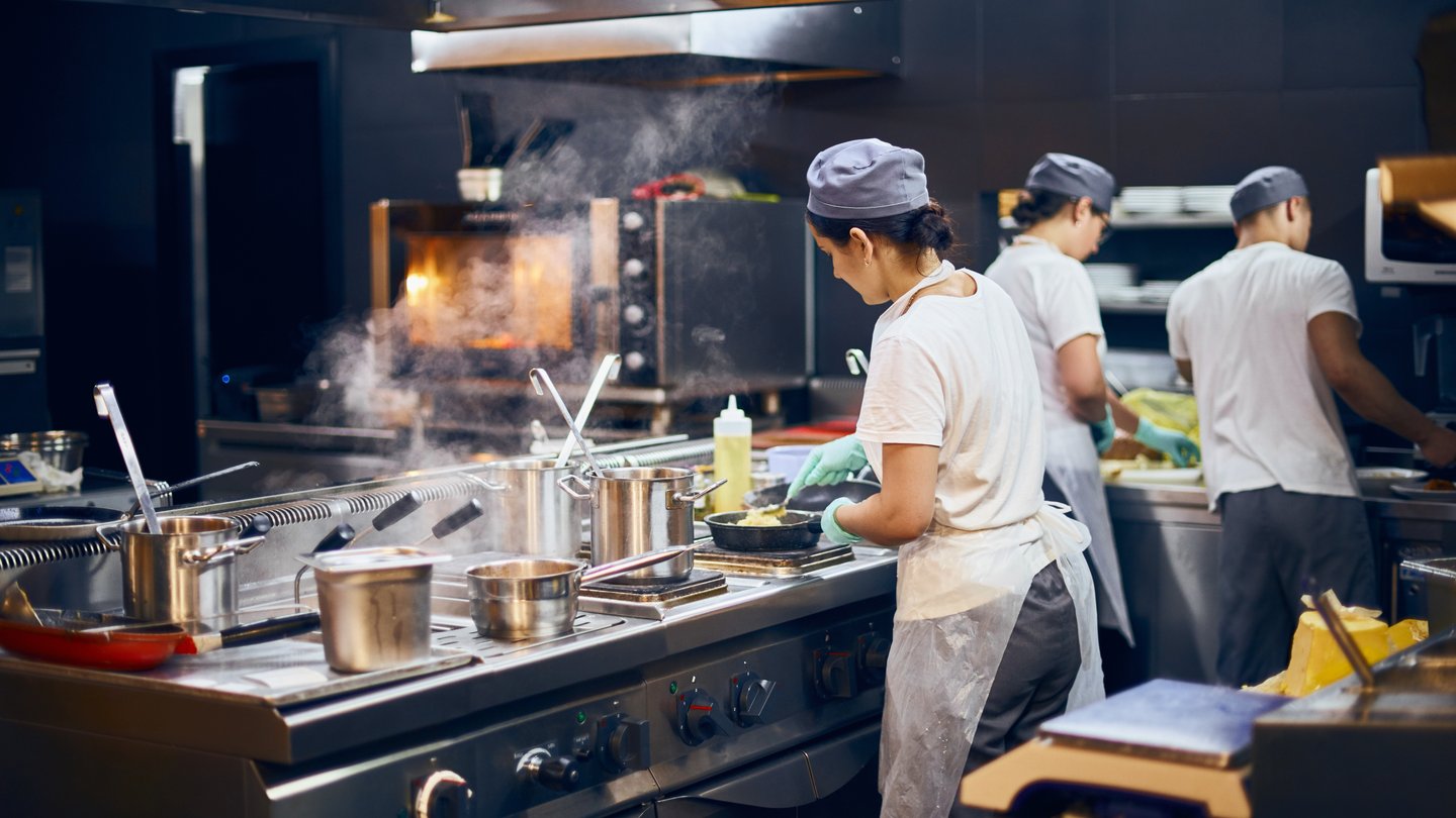 California restaurant kitchen with specialized insurance protection